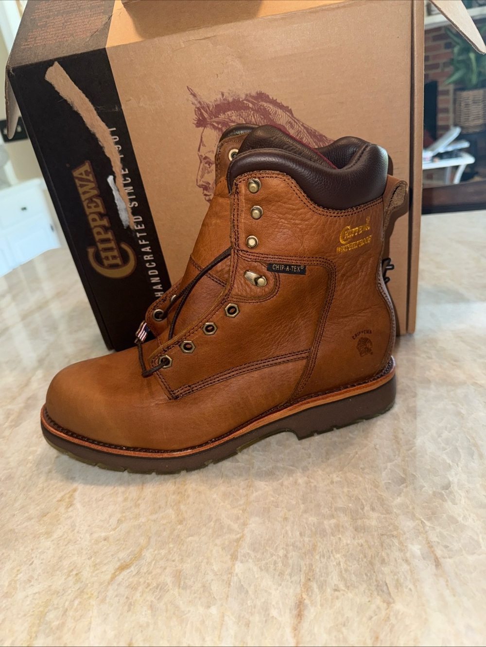 Chippewa Men's 8" Waterproof Steel Toe Logger Boots 11 EE